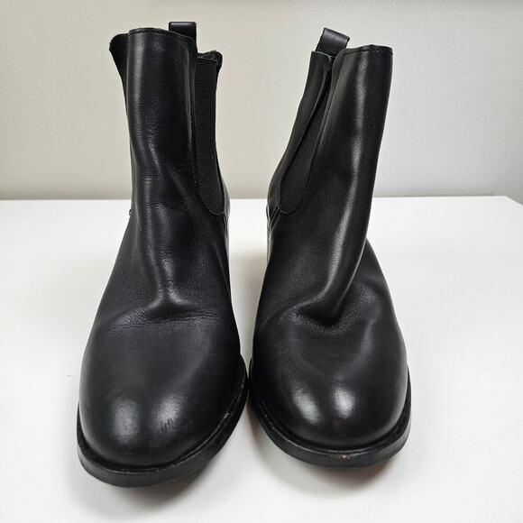 Asos Depp Block Heel Chelsea‎ Boot Leather 40 9 Black - Picture 4 of 14